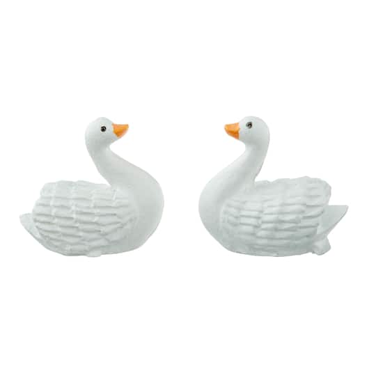 12 Packs: 2 ct. (24 total) Mini White Swans by Make Market&#xAE;